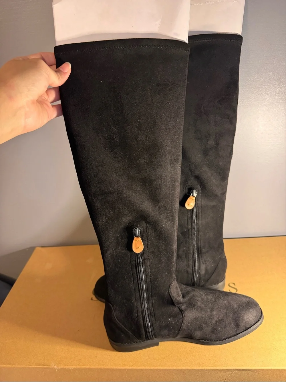 Kenneth Cole Women’s Black Knee-High Suede Boot